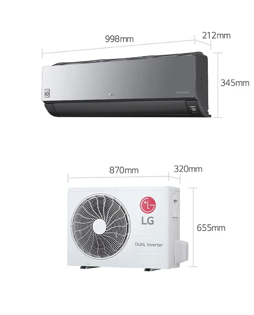 LG Artcool dimensions