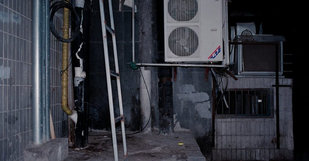 Air Conditioner near Ladder